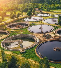 Aerial,View,Of,Wastewater,Treatment,Plant,,Filtration,Of,Dirty,Or